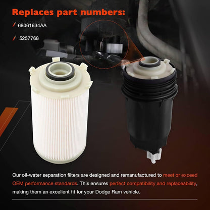 68061634AA Fuel Oil Filter For 07-09 Dodge Ram 2500 3500 4500 6.7L Cummins 51607