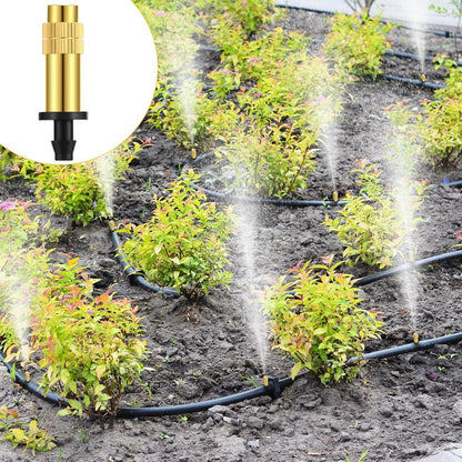 30Pcs Adjustable Misting Nozzle Gardening Watering Brass Spray Sprinkler Set US