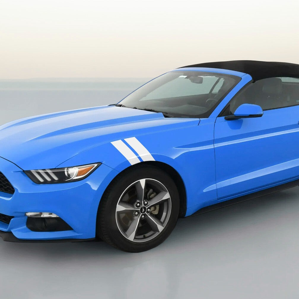3" Dual Fender Stripe Hash Mark Stripe Decal Graphic Kit For FORD MUSTANG