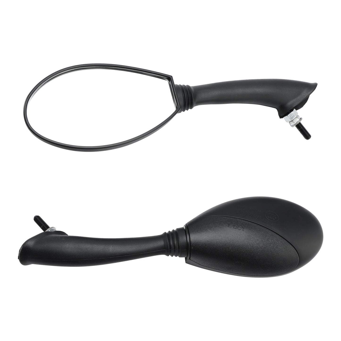 BLACK REAR VIEW MIRROR PAIR FOR DERBI BOULEVARD 50 125 150 PIAGGIO FLY 50-150CC