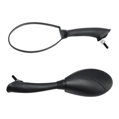BLACK REAR VIEW MIRROR PAIR FOR DERBI BOULEVARD 50 125 150 PIAGGIO FLY 50-150CC