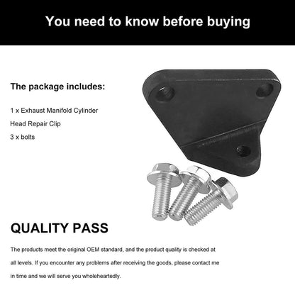 New Upgrade Exhaust Manifold Cylinder Head Repair Clamp Left Hand For Chevy