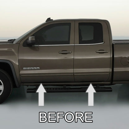 CHROME SIDE DOOR TRIM ROCKER PANEL MOLDING For GMC SIERRA 14-17