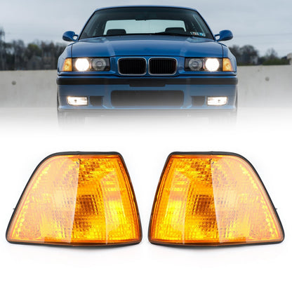 Corner Lights For BMW E36 3-Series 4Dr Sedan/Hatchback 1992-1998 Amber UE