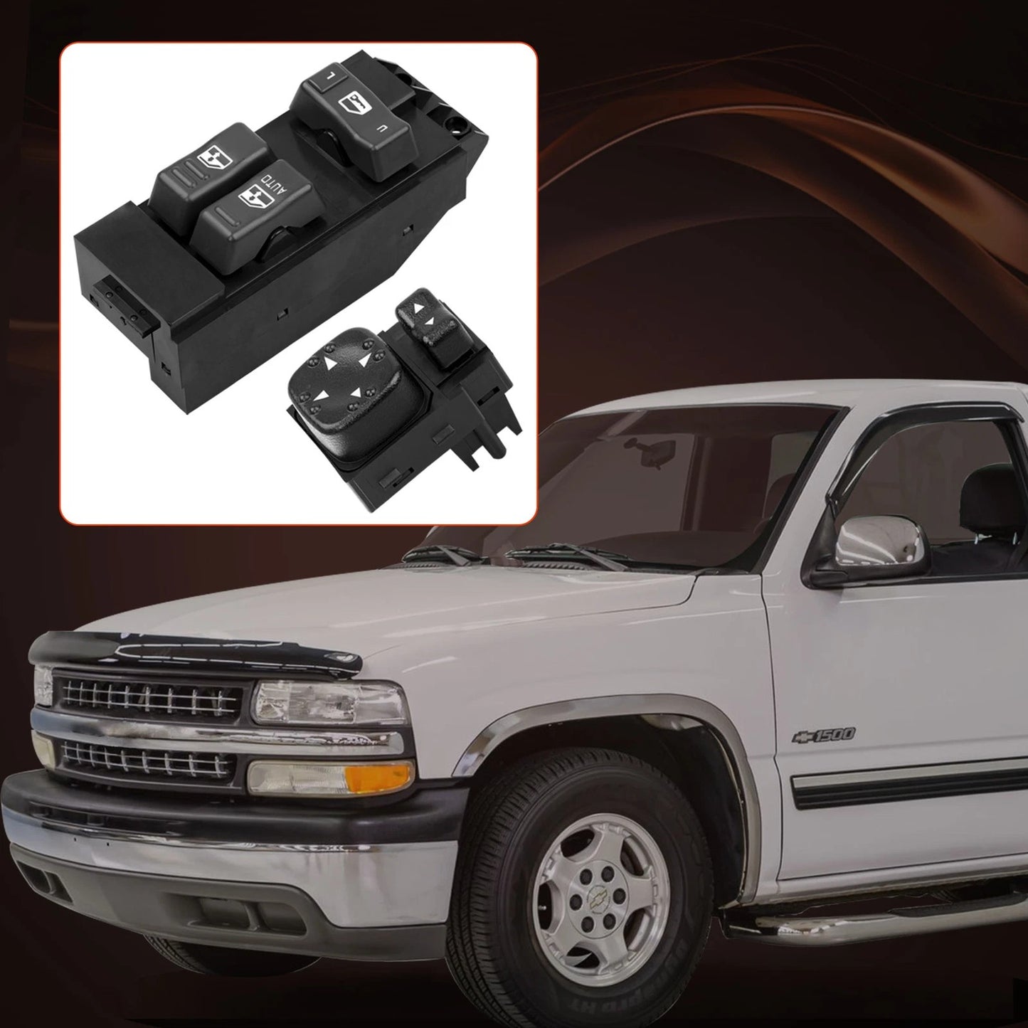 Power Window Door & Mirror Switch For 00-02 Chevy Silverado GMC Sierra 1500 2500