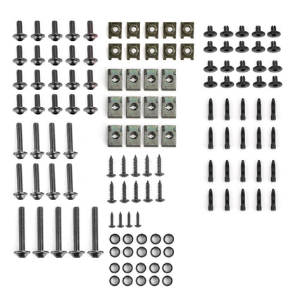 223PCS Fastener Clip Screw Bolt Kit Motor Sportbike Windscreen Fairing BK New