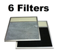 Solid Spare Aluminum Mesh Vent Lens Filter for Broan NuTone RangeAire BP57 R610050 6 PACK