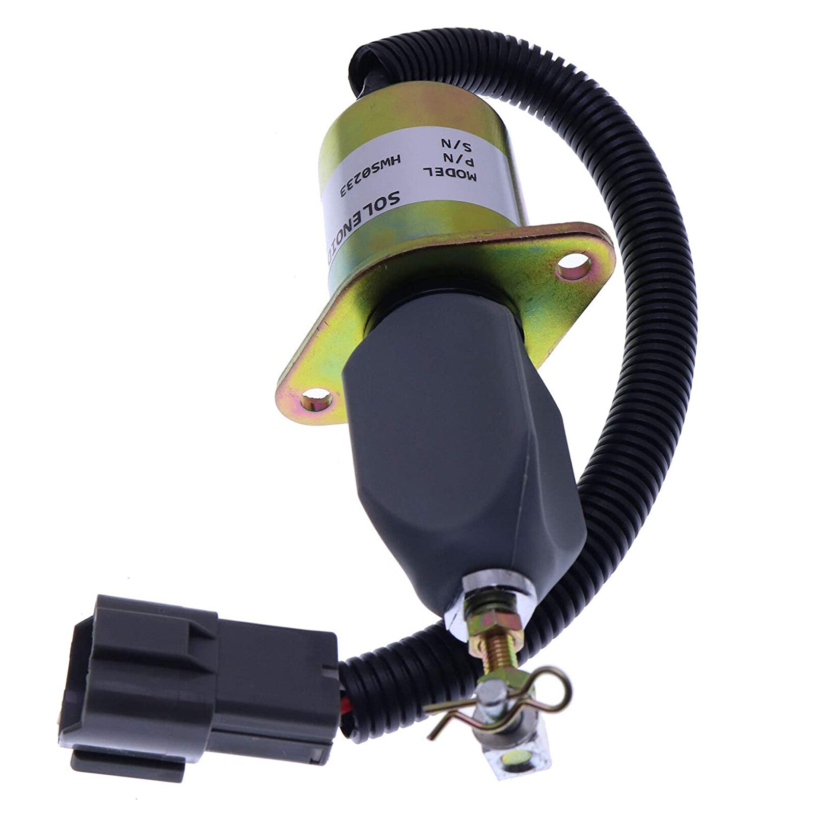 Solid Spare Fuel Solenoid Stop SA-4673-S For Yanmar 4NTE94 Engine on Mini Excavator Tractor
