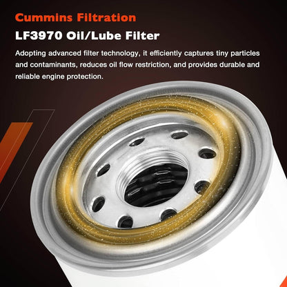6X LF3970 Oil Lube Filter For Fleetguard Cummins ISB QSB 5.9L 6.7L Diesel Engine
