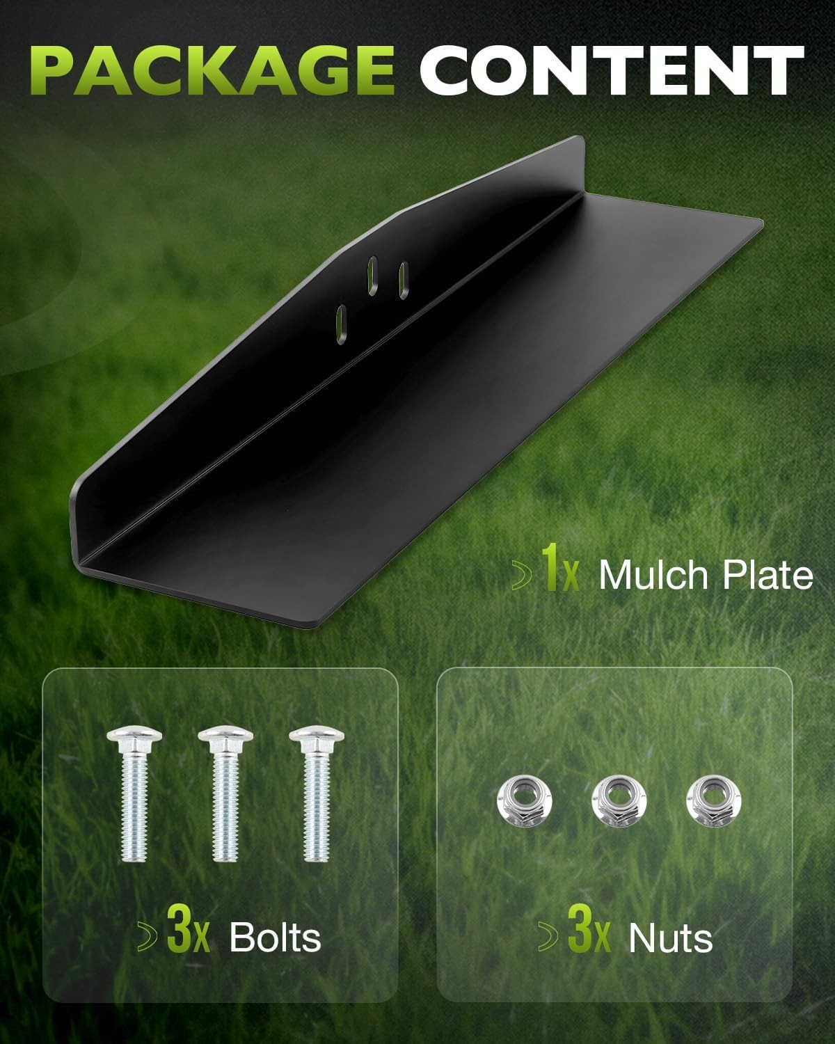 Chute Blocker Mulch Plate w/ Bolt Nut For Bad Boy MZ 42" 48" 54" Zero Turn Mower