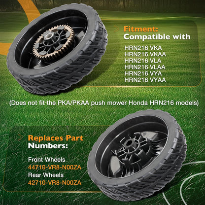 4x 8" Lawn Mower Front Wheels Kit For Honda HRN216 VKA VKAA VYAA 44710-VR8-N00ZA