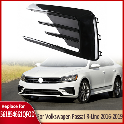 Front Bumper Fog Light Cover Grille For 2016-2019 VW Passat R-LINE Left Driver