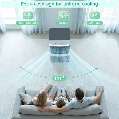 Portable 8.5 Gal 3-in-1 Evaporative Cooler, Fan, Humidifier w/ Remote Control