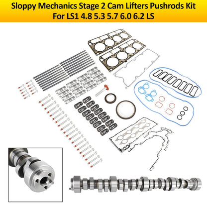 Sloppy Mechanics Stage 2 Cam Lifters Pushrods Set For LS1 4.8 5.3 5.7 6.0 6.2 LS