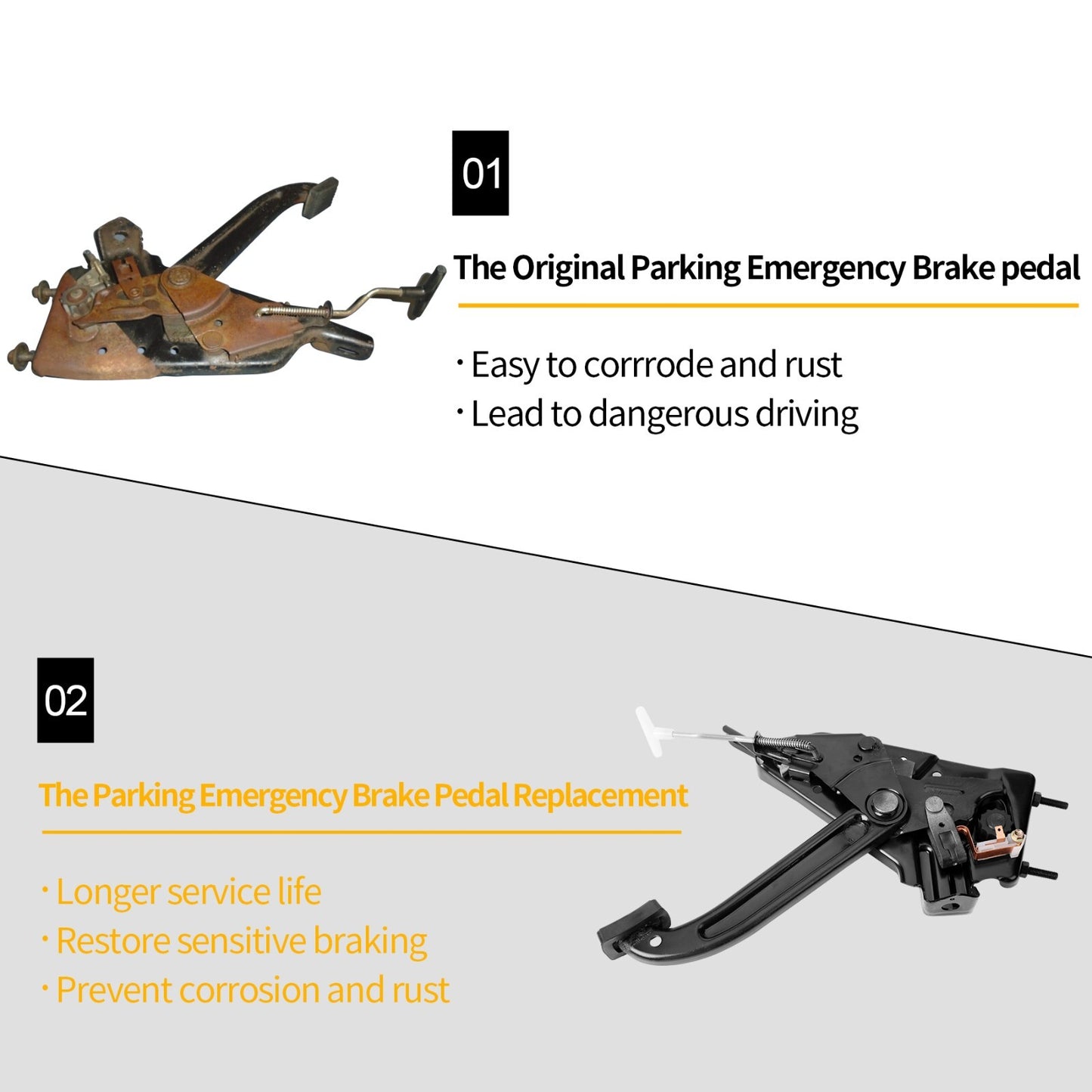 5093656AA Parking Emergency Brake Pedal Assembly for Jeep Wrangler YJ - CJ6/7/8