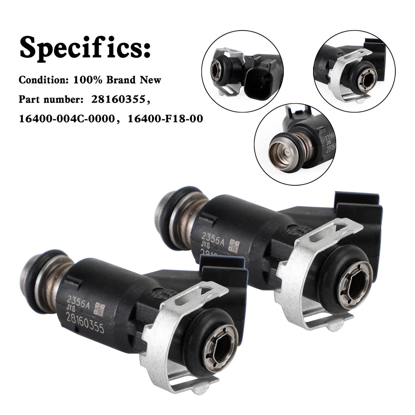 2PCS 28160355 Fuel Injector 16400-004C-0000 Fits HiSun EFI UTV550 MSU500 HS500
