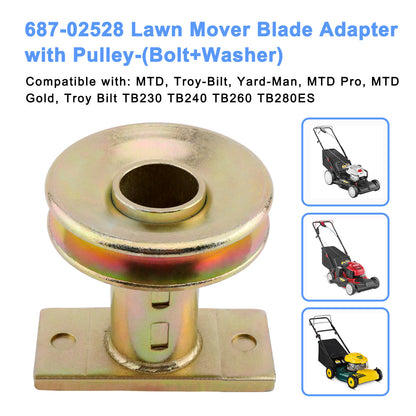 687-02528 Lawn Mower Blade Adapter w/ Pulley For MTD Gold Pro Yard-Man Troy-Bilt