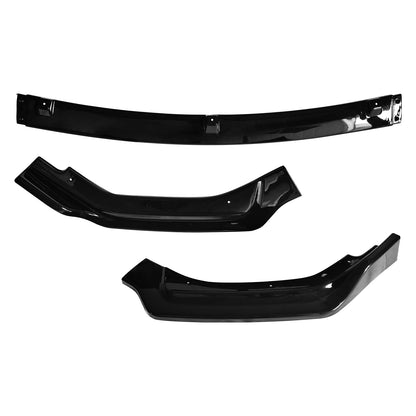 Glossy Black Front Bumper Lip Splitter Chin For 2018-2024 Infiniti Q50 Luxe Base