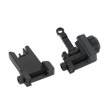 Folding Back Up Iron Sight Flip Up Front Rear Set Picatinny Rail KAC300