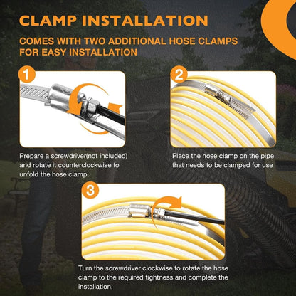 5 Foot of 7" Leaf Vac Vacuum Grass Catcher Flex Hose For DR Agri Fab Trac Vac