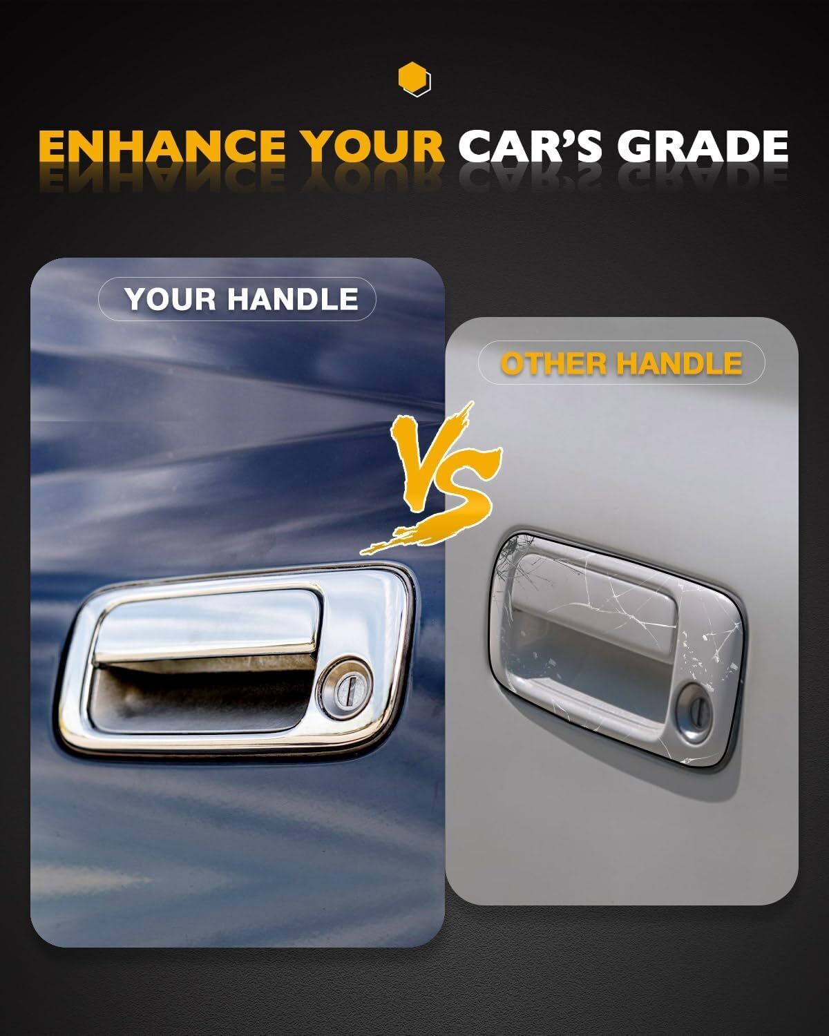 Exterior Chrome Door Handle Front Rear Left Right For 90-98 Toyota Land Cruiser