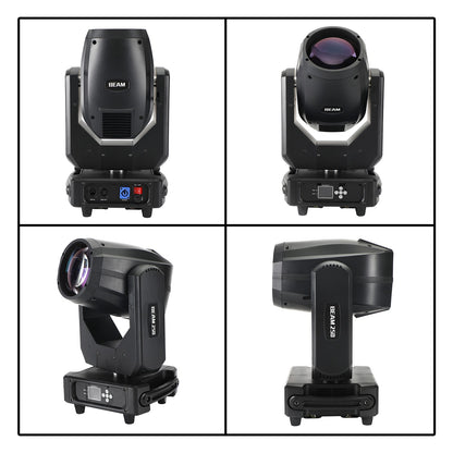 250W 8R Rainbow 3In1 Moving Head Light Double Prisms Gobo Wash DJ Stage_Lighting