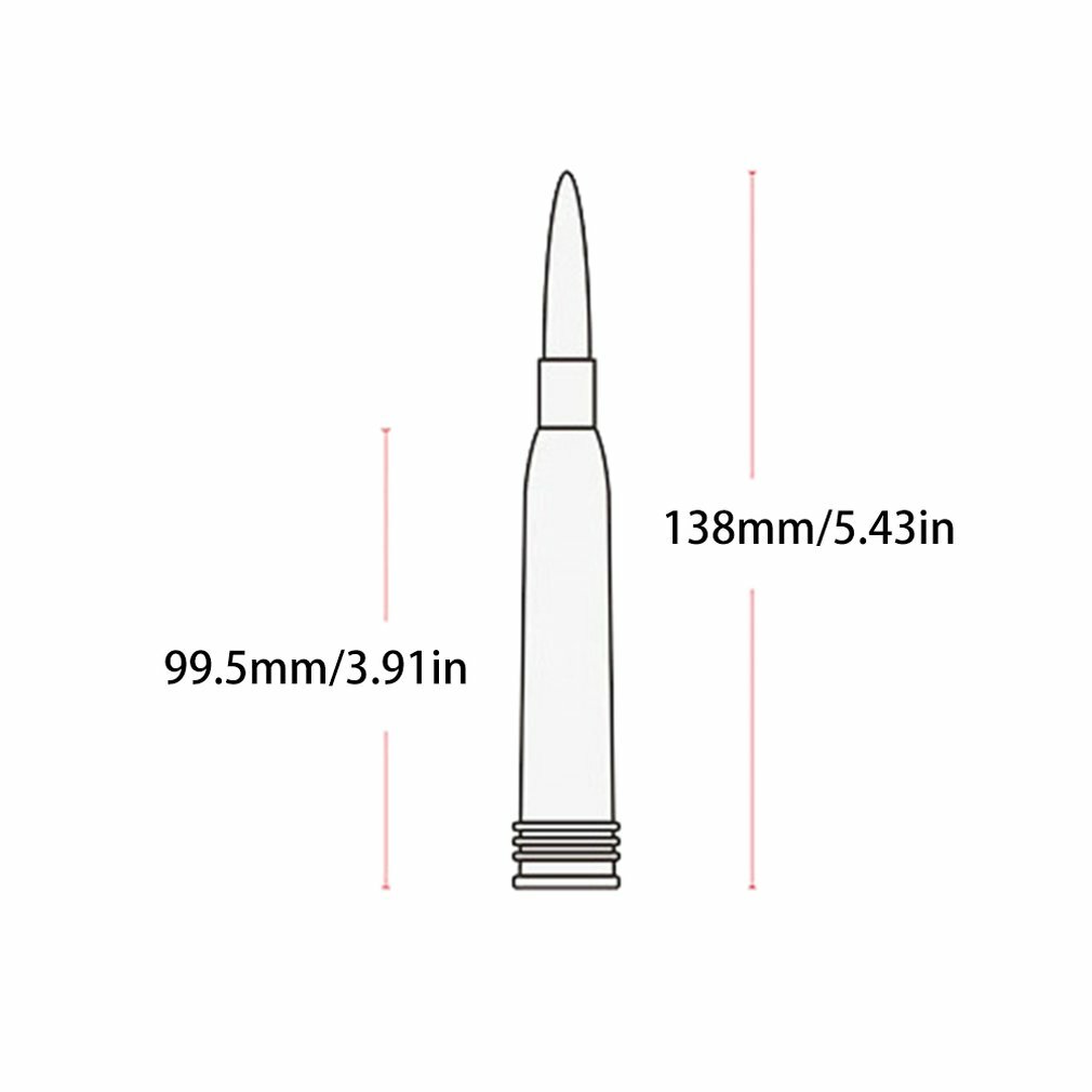 50 Cal Caliber Bullet Ammo Aluminum Short Antenna Black Kit for F150