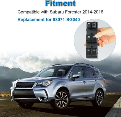 Master Power Window Switch Driver Side.For 2014~2016 Subaru Forester 83071-SG040