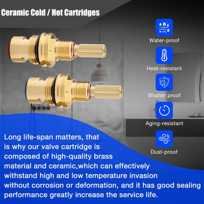 Brass 1-001 1-002 Ceramic Valve Cartridge Set For Ceramic Cold Hot Cartridges