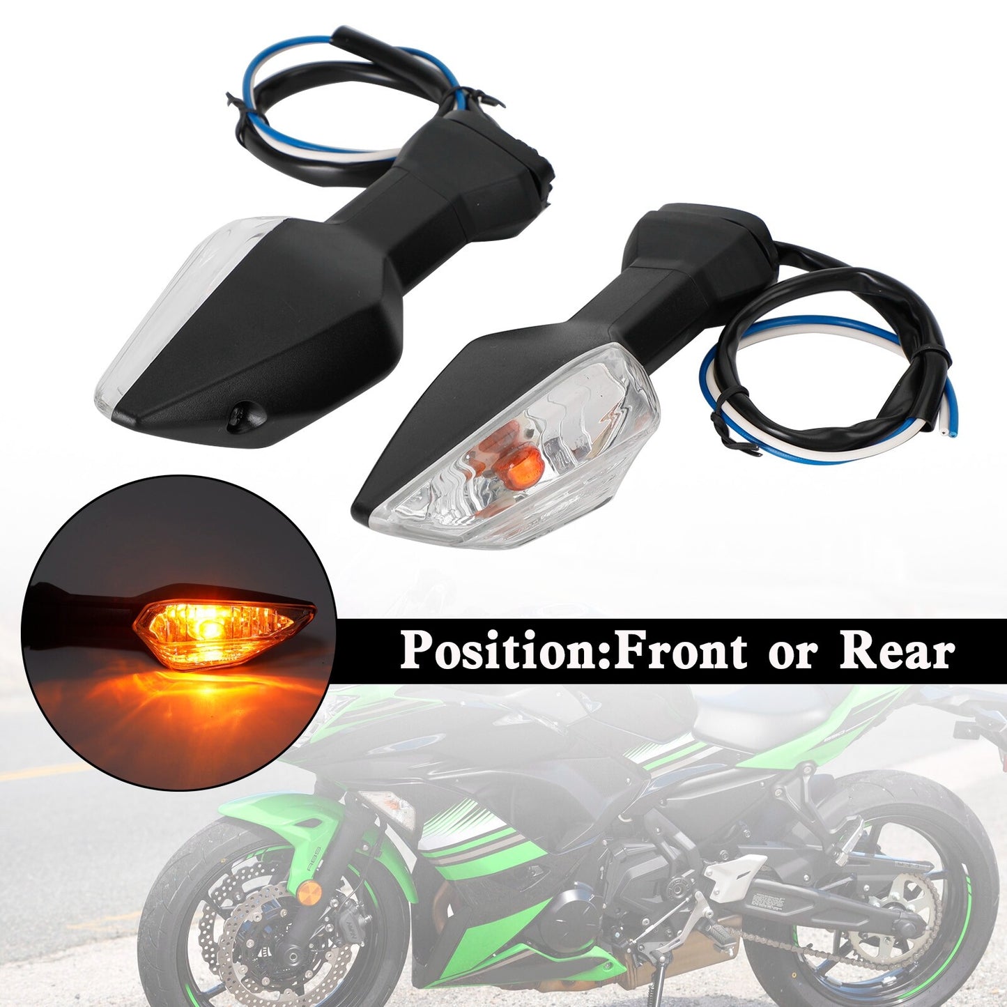 Turn Signal Light Indicator Lamp For Kawasaki Ninja400 Z650 Z900 Z1000 Z1000SX