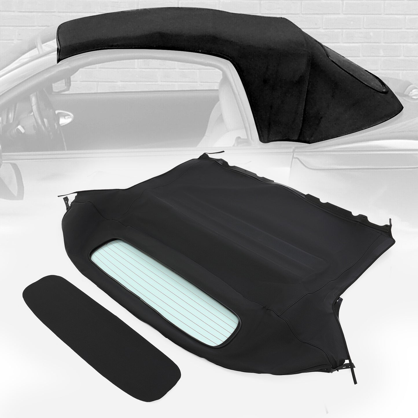 Solid Spare Vinyl Convertible Soft Top & Heated Glass Window Fit Nissan 350Z 2003-2009
