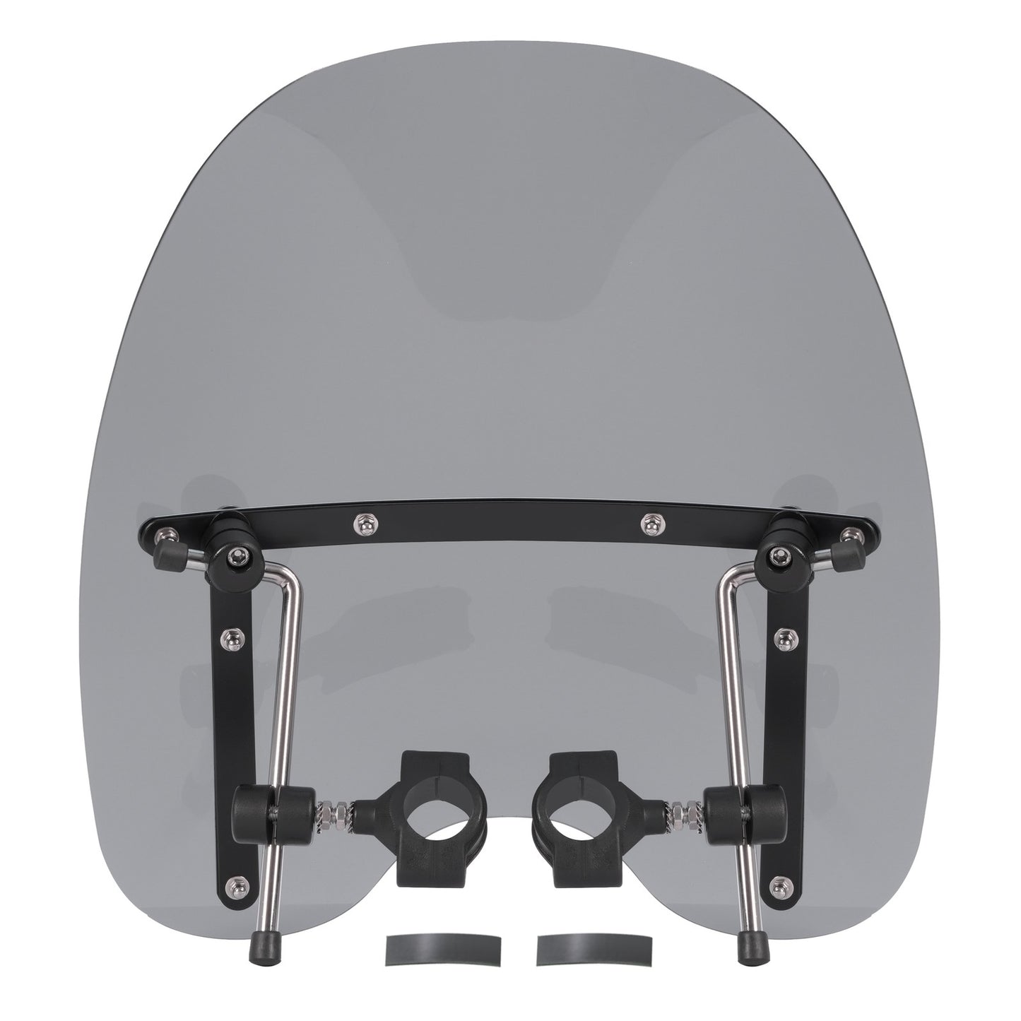 Solid Spare Smoke 18"x16" Motorcycle Windshield For Yamaha V Star Honda Valkyrie 1500 1800