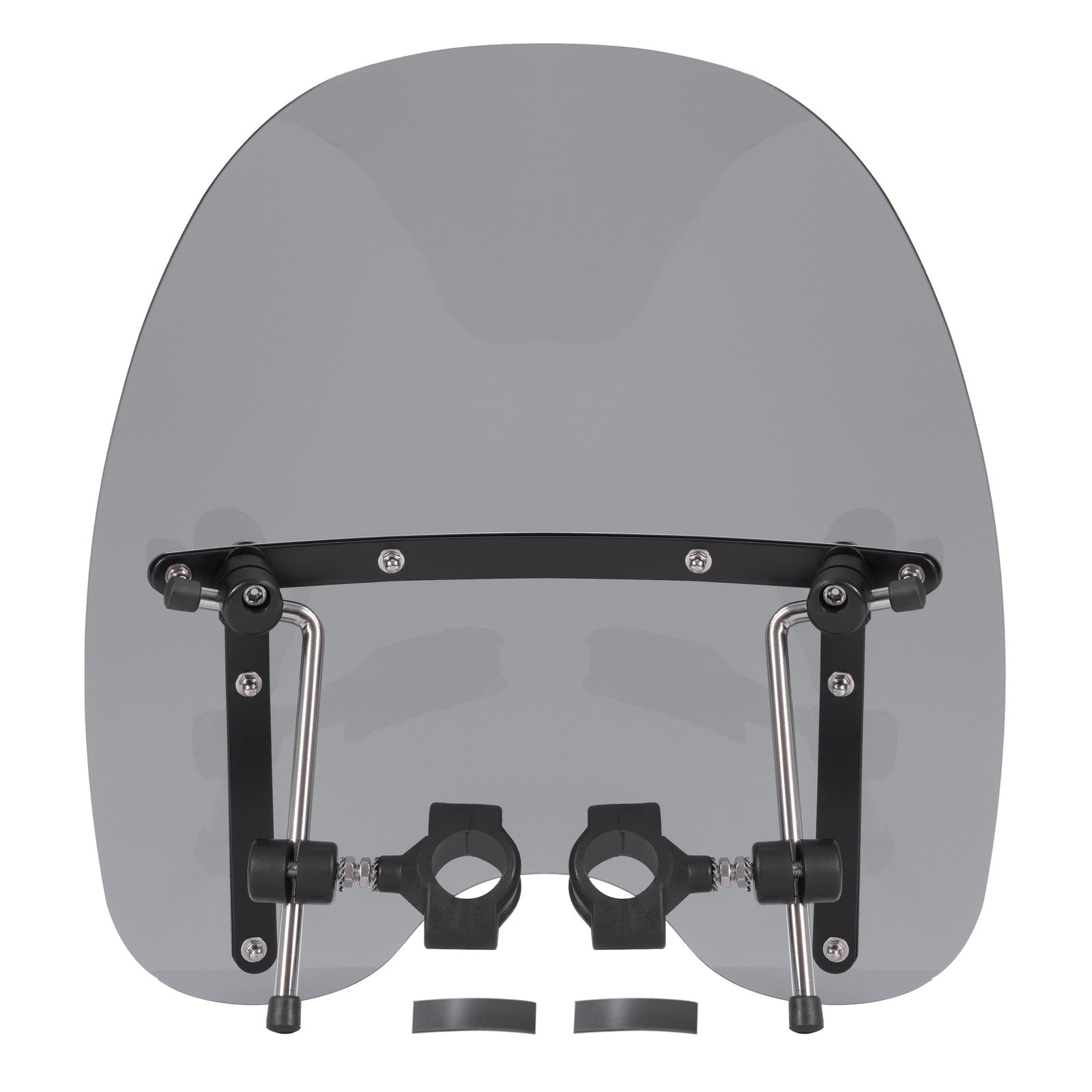 Solid Spare Smoke 18"x16" Motorcycle Windshield For Yamaha V Star Honda Valkyrie 1500 1800
