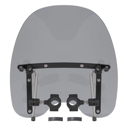 Solid Spare Smoke 18"x16" Motorcycle Windshield For Yamaha V Star Honda Valkyrie 1500 1800