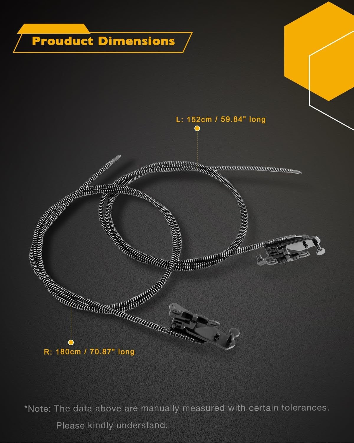 Crew Cab Sunroof Glass Cable For 15-20 Ford F-150 F-250 F-150 F-350 FL3Z16502C22