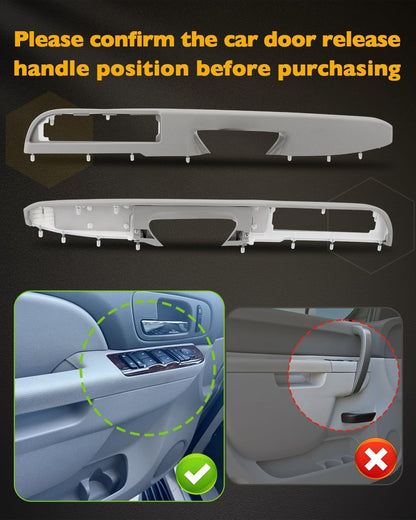 Passenger & Driver Armrest Repair Kit Fits 2010-14 Chevy Tahoe GMC Yukon XL Gray