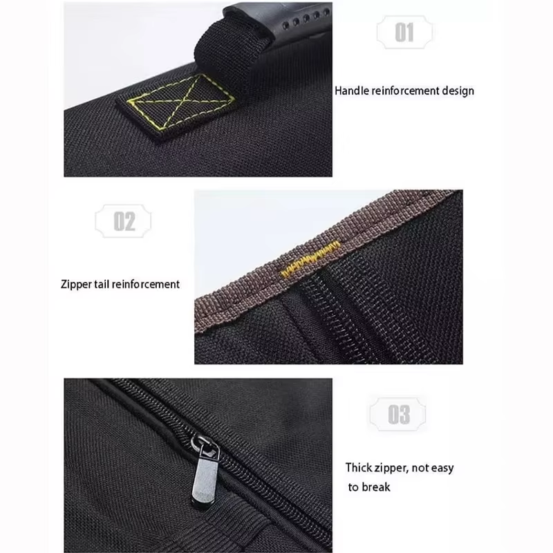 Multi-function Tool Roll Up Bag Canvas Wrench Pouch Organizer Bags w/22 Pocket