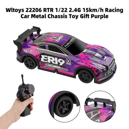 Wltoys 22206 RTR 1/22 2.4G 15km/h Racing Car Metal Chassis Toy Gift Purple