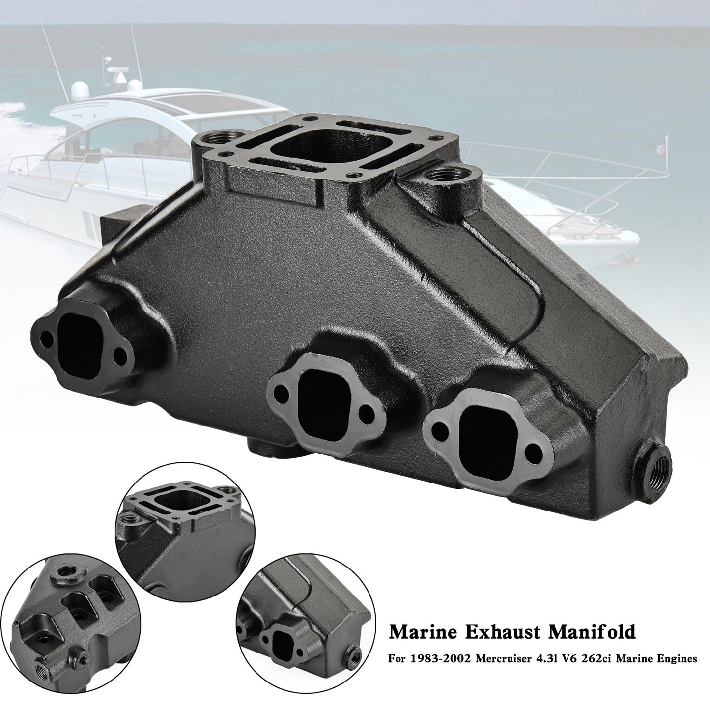 99745 Marine Exhaust Manifold 18-1952-1 For MerCruiser 4.3L 262 V6 99746 85-02.