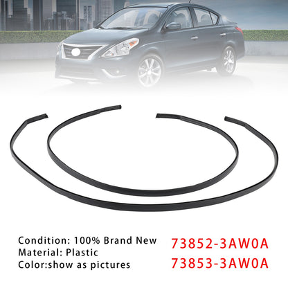 2PCS Moulding-Roof Drip 73852-3AW0A,73853-3AW0A For Nissan Versa 2012-2018