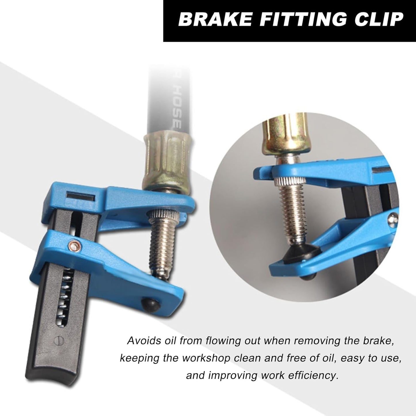 Car Brake Nozzle Clamp Kit Leakproof Oil Pipe Plug Tool Banjo 3/8" 5/16" 1/2"