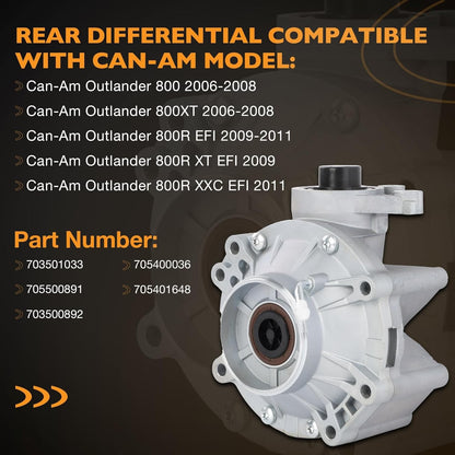 Rear Differential Gear Case For Can-Am Outlander 400 500 Renegade 500 703501033