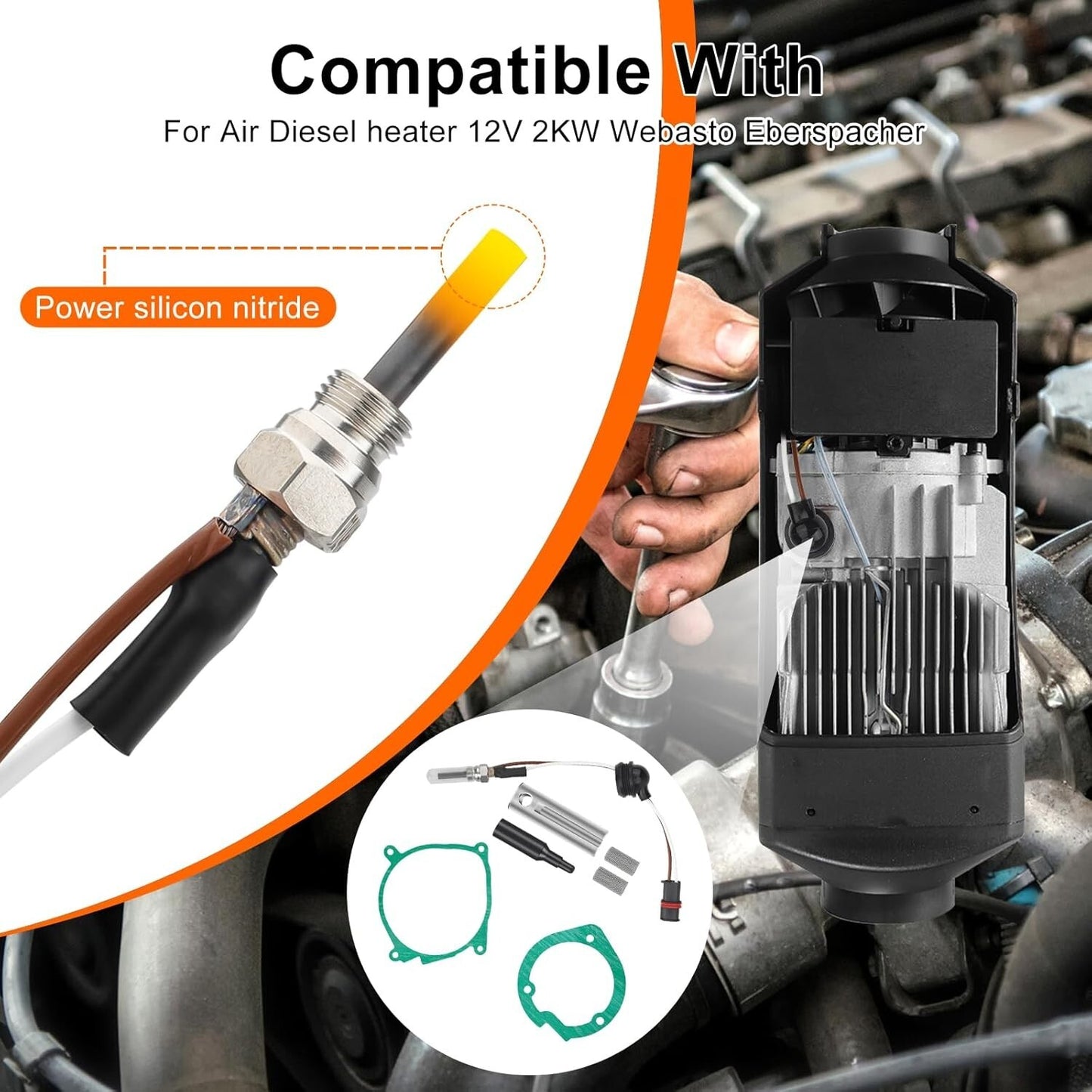 12V Diesel Parking Heater Glow Plug Repair Kit, for Eberspacher Espar Airtronic