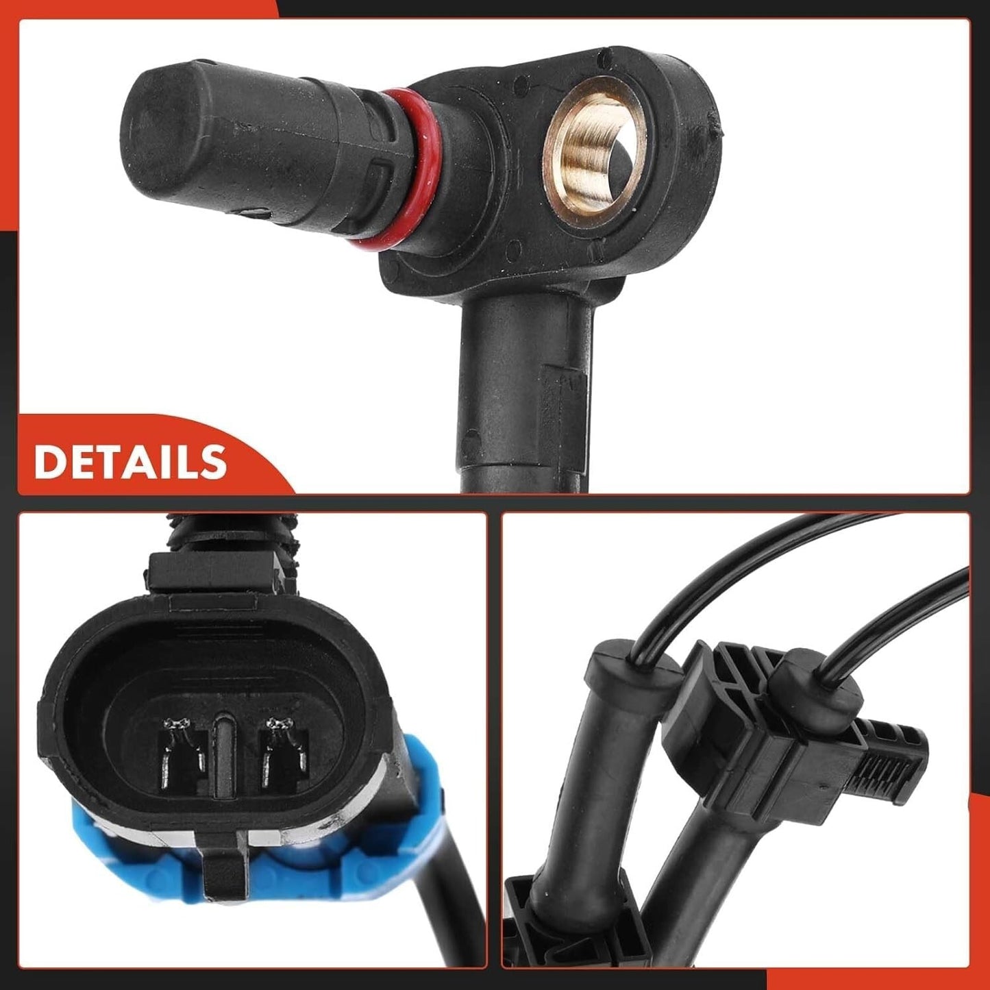 2x Rear ABS Wheel Speed Sensor For GMC Sierra 1500 Chevy Silverado 1500 07-13 EC