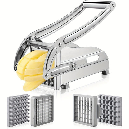 Heavy Duty Stainless Steel French Fry Cutter with Suction Feet for Potatoes