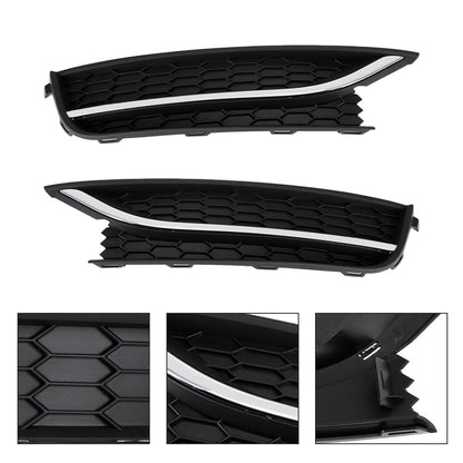 2PCS Front Driving Fog Light Cover For VW Passat 2012-2015 Black/Chrome
