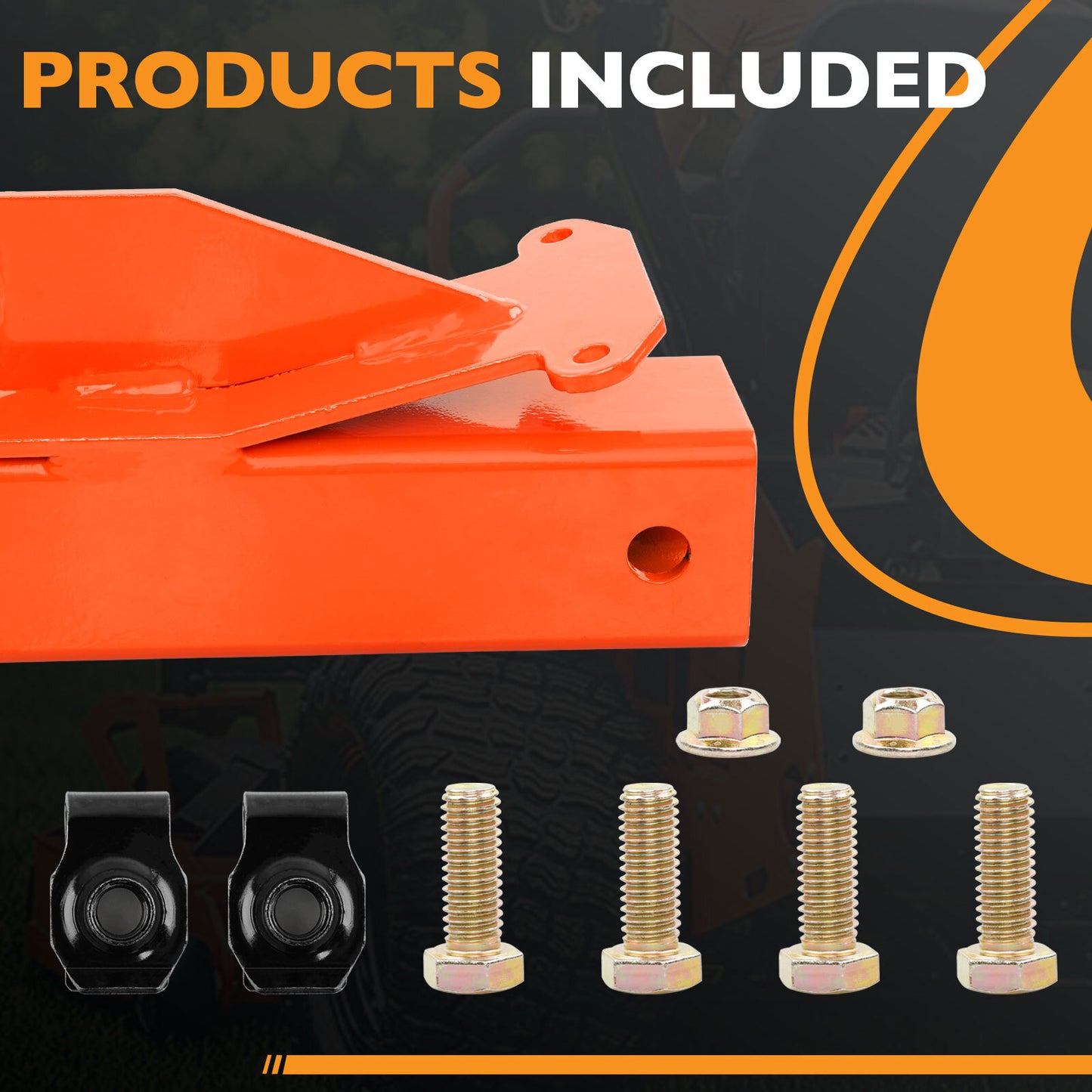 093-1136-98 Red 2" Trailer Hitch Kit For Bad Boy, Maverick 2021-UP