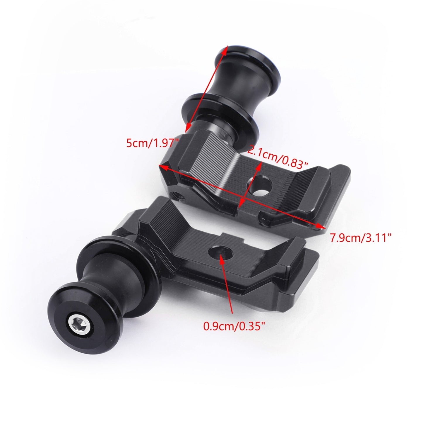 Chain Adjuster Block W/Swingarm Spools Slider For YAMAHA MT-07 FZ-07 14-18 BLK