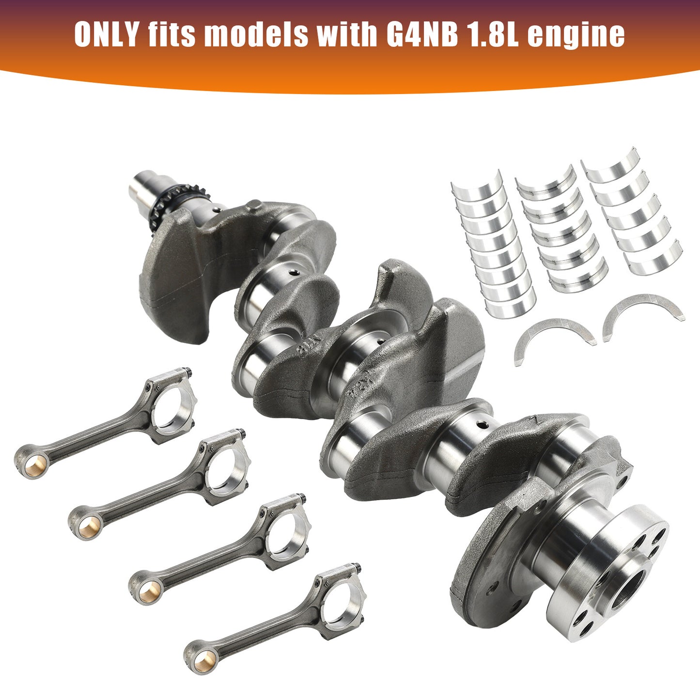 G4NB 1.8L Engine Crankshaft & Rods & Bearings Set for Hyundai Elantra Forte KIA