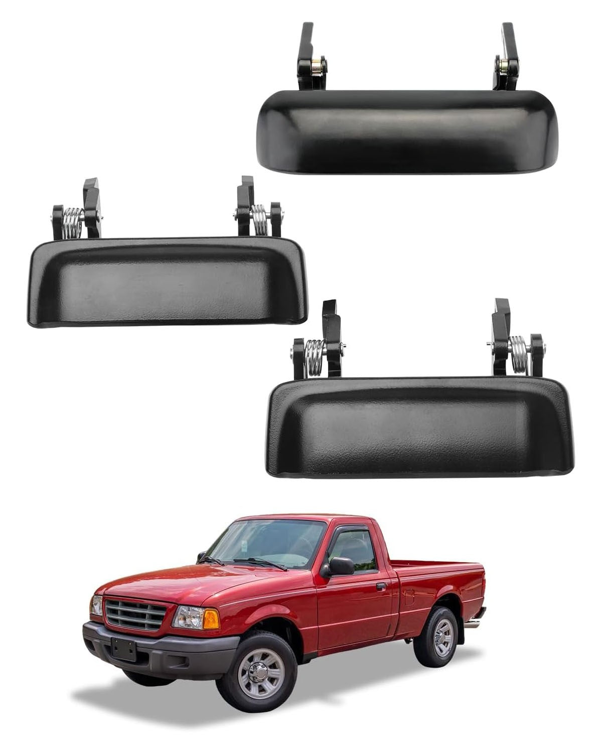 3X Metal Tailgate & Exterior Door Handle Set For 1998-11 Ford Ranger Mazda B2300
